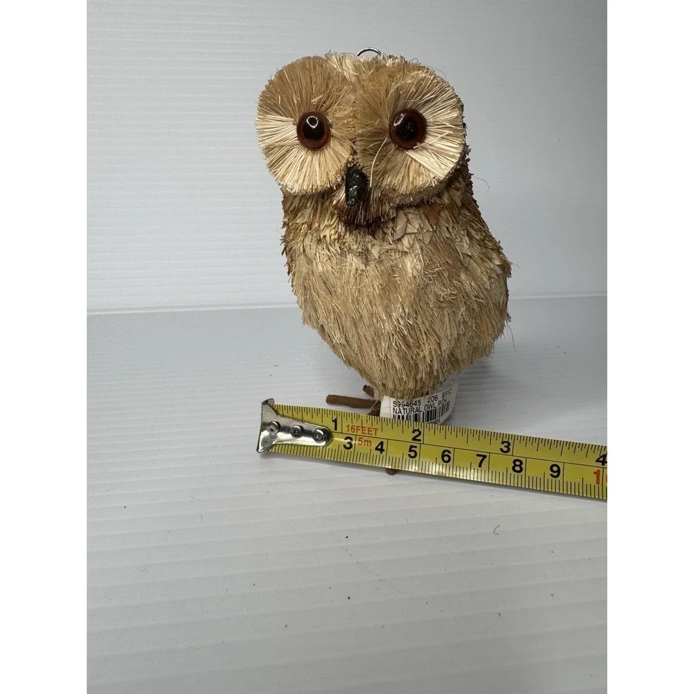 Pottery Barn Natural Owl Place Card Holder Fall Thanksgiving Table Decor NEW
